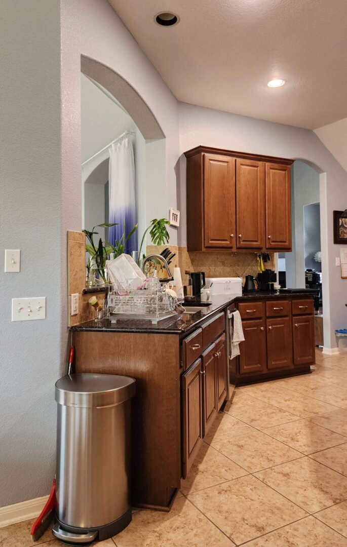 Before remodel of the kitchen sink area in Circle C.
